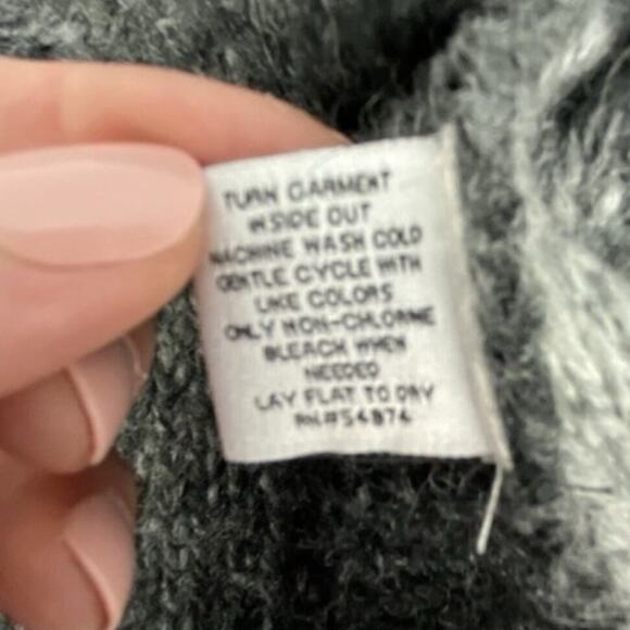 Y2K Vintage Sweater Womens XS Cropped Striped Bell Sleeve Grunge Goblincore Boho - Picture 4 of 5